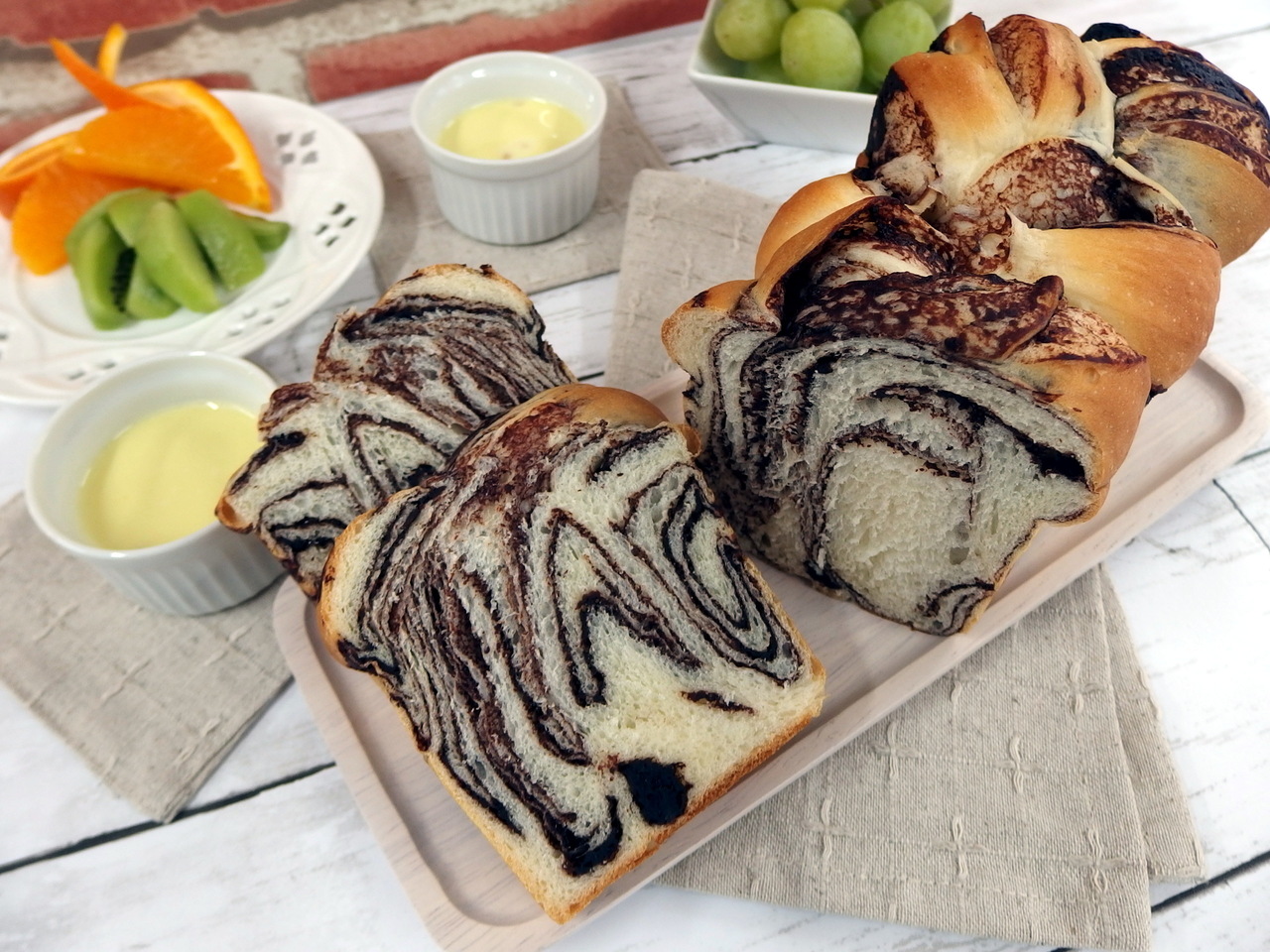 チョコシートから作る！マーブル食パン