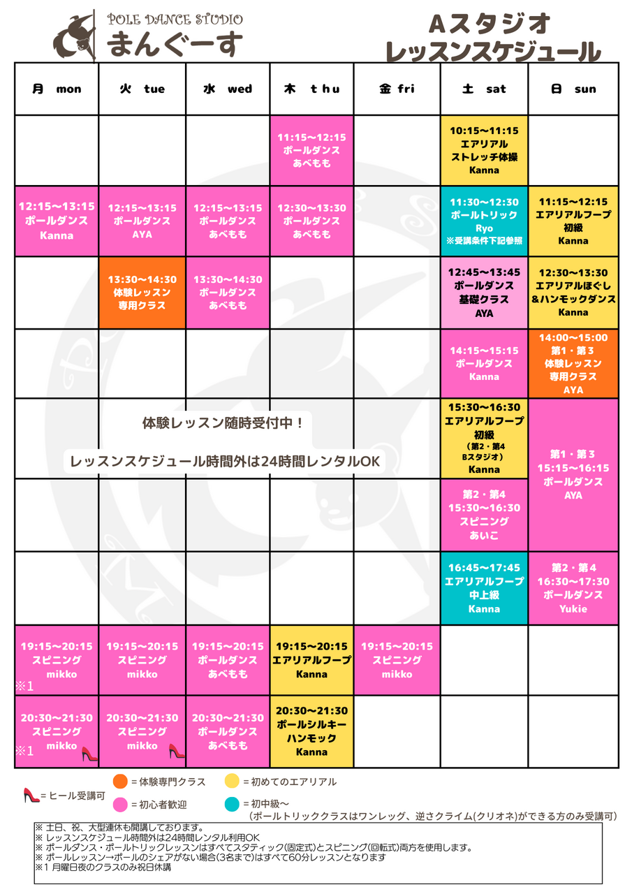 体験レッスン（エアリアル）