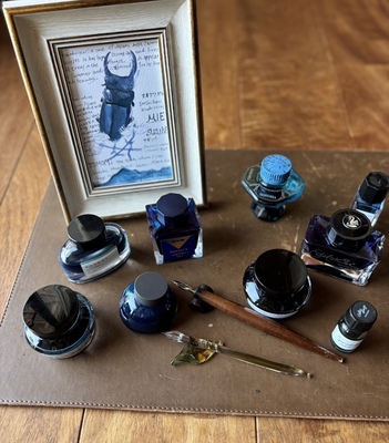 よくばりワークショップ「青インクの標本を作ろう♪」