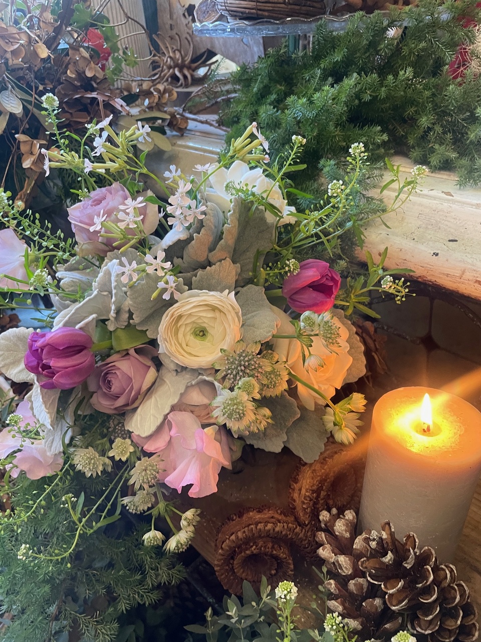 12月季節のフラワーレッスン