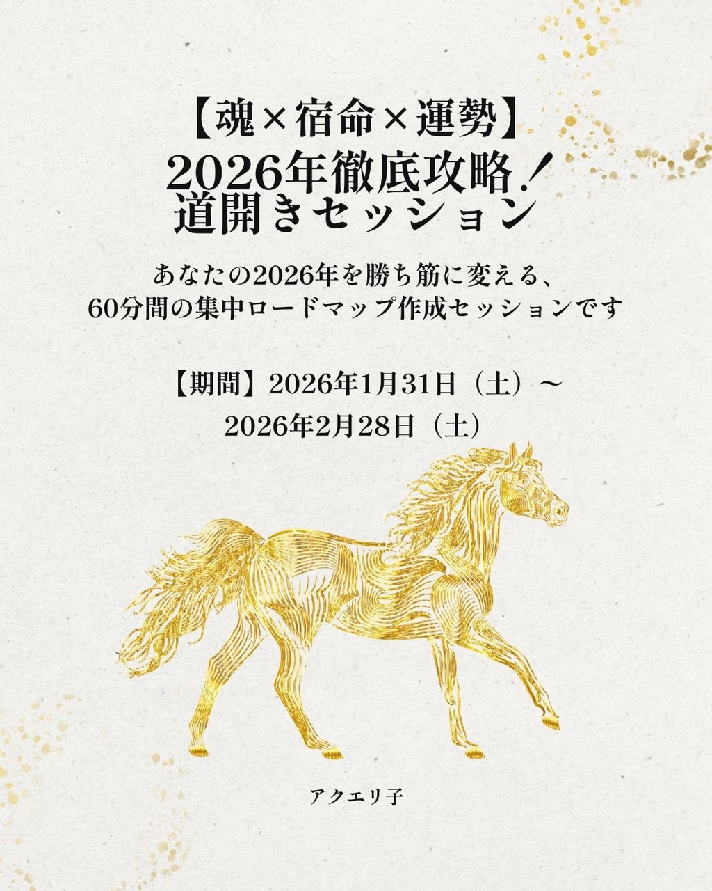 【魂×宿命×運勢】 2026年徹底攻略！道開きセッション
