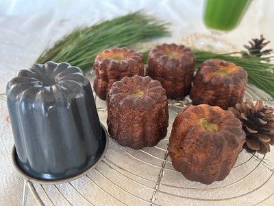 松の米粉カヌレ×潤う松オーガニックリップクリーム｜松パウダーで作るグルテンフリースイーツー