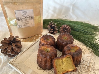 松の米粉カヌレ×潤う松オーガニックリップクリーム｜松パウダーで作るグルテンフリースイーツー