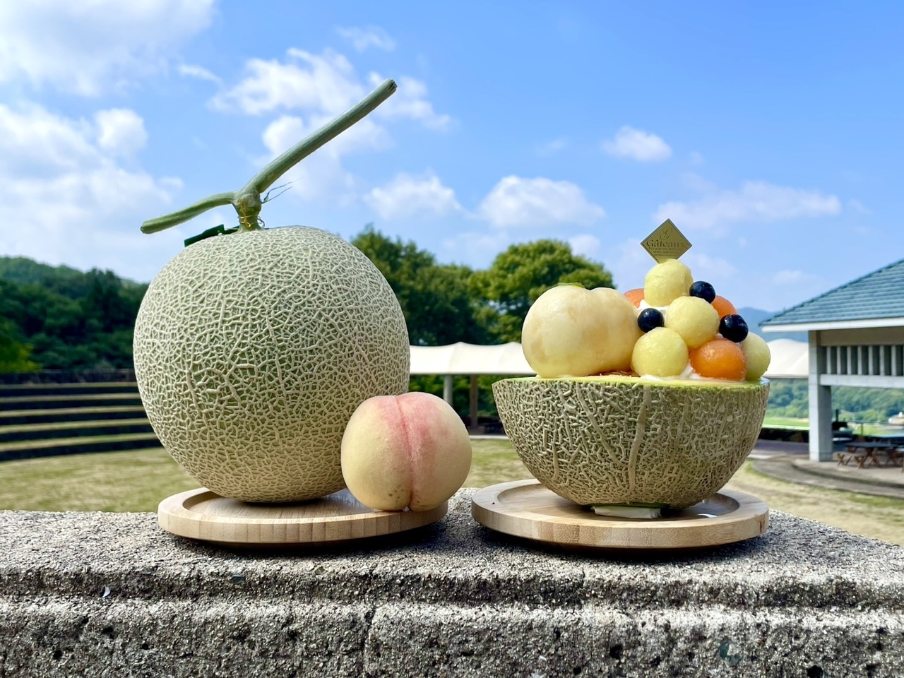 【期間・数量限定の豪華パフェ】「まるごと桃メロンパフェ」と「まるごとメロンパフェ」