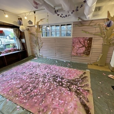 Angel & Little 3月24・25・４月★ダイナミックにピンクまみれ！大きな桜の木（1歳半～8歳頃)