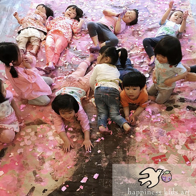 Angel & Little 3月24・25・４月★ダイナミックにピンクまみれ！大きな桜の木（1歳半～8歳頃)