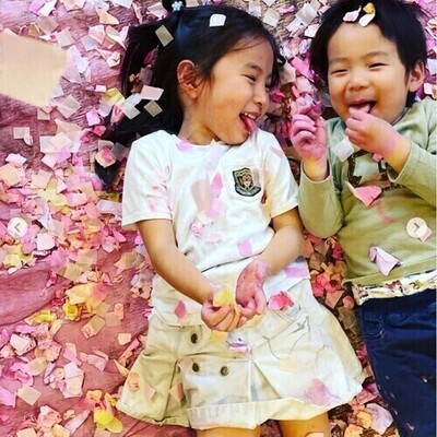 Angel & Little 3月24・25・４月★ダイナミックにピンクまみれ！大きな桜の木（1歳半～8歳頃)