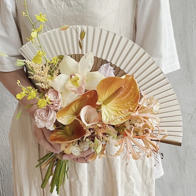 SPECIAL【１月限定　謹賀新年♡新春の扇子ブーケLESSON】扇子にお花を重ねる新春限定レッスン