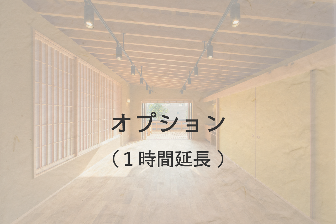 オプション（１時間延長）当日連絡先①090-7789-2238 ②080-8086-4949