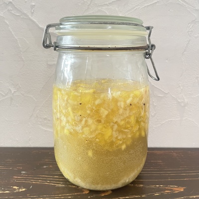 上級麹士と作る「黒麹フルーツ酵素シロップ」塩麹カラフルドレッシングのサラダブランチ、講師手作りの黒麹のお土産付き