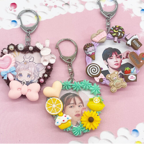 ららぽーと立川立飛店】ホイップデコキーホルダー (ハートor丸型)