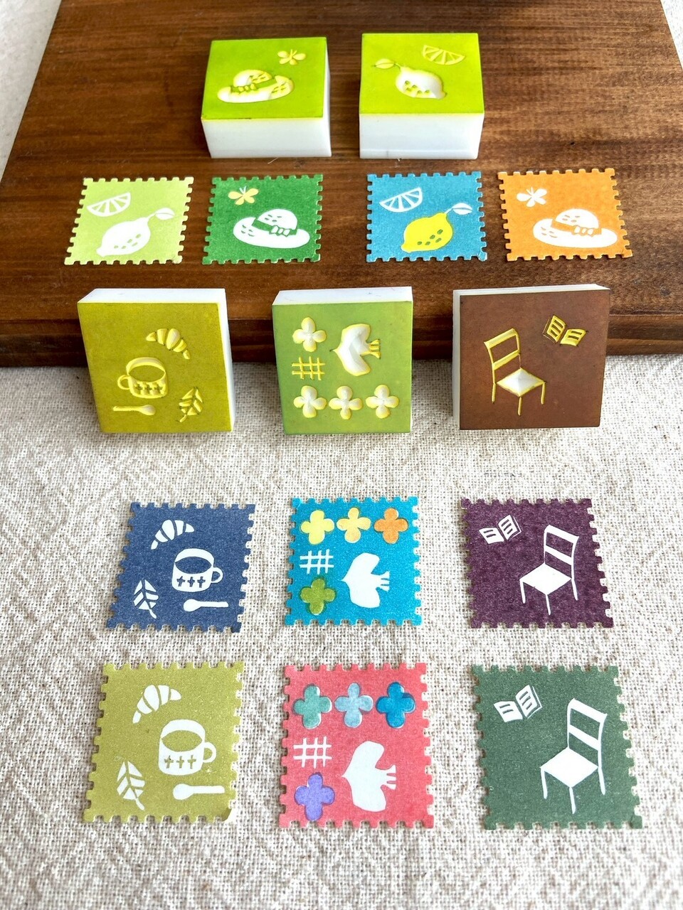 【Keitto Oppi】消しゴムハンコ彫るワークショップ（上級コース）北欧柄シール作り♪