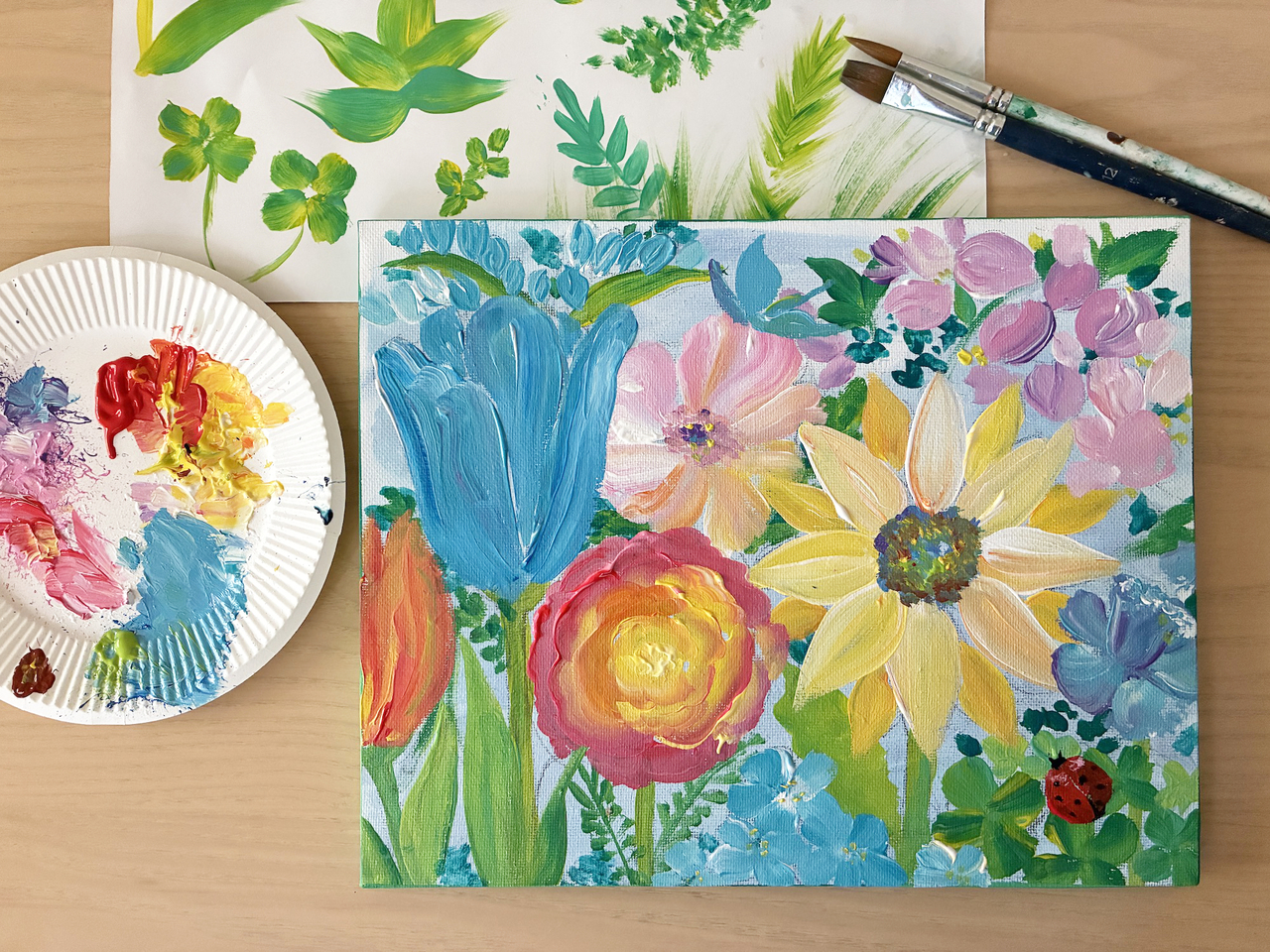 [つくばみどりの教室] 絵の具と筆テクニックで春の植物を描こう