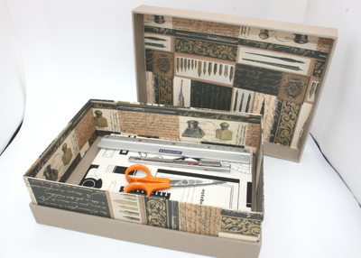 NEW!【カルトナージュ中級★★★】A5サイズが入るお道具箱 4月18日(土)＊中学生以上