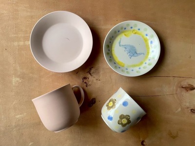 スタンプで自分オリジナルのうつわをつくろう