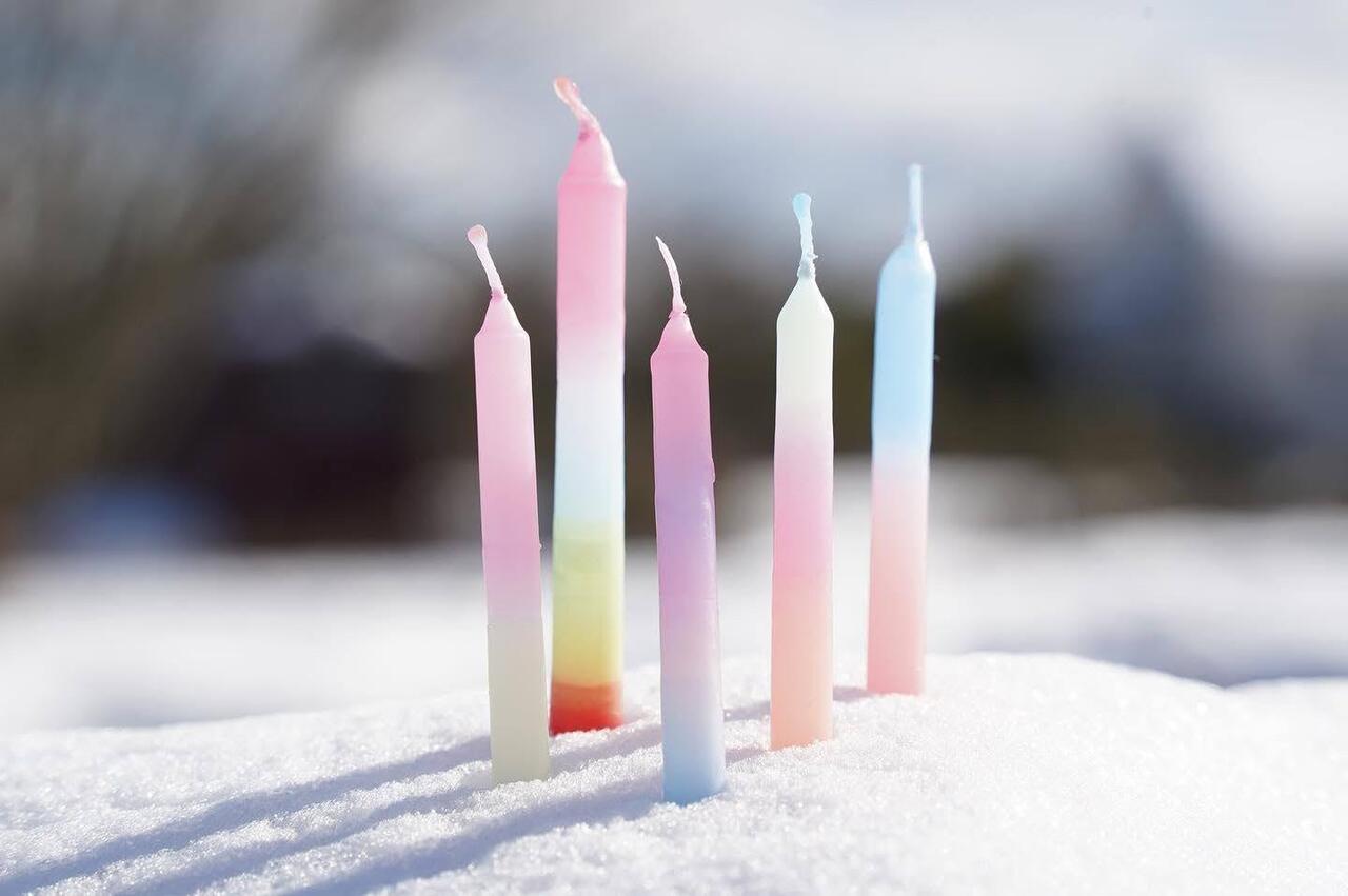 にじみキャンドル作り