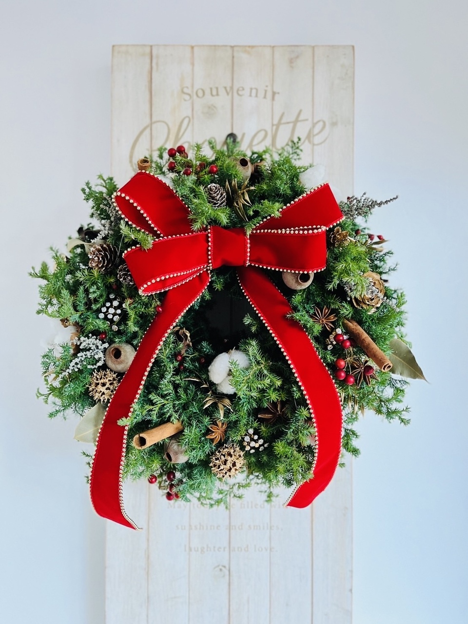 ２５年１１月 クリスマスリース花の会