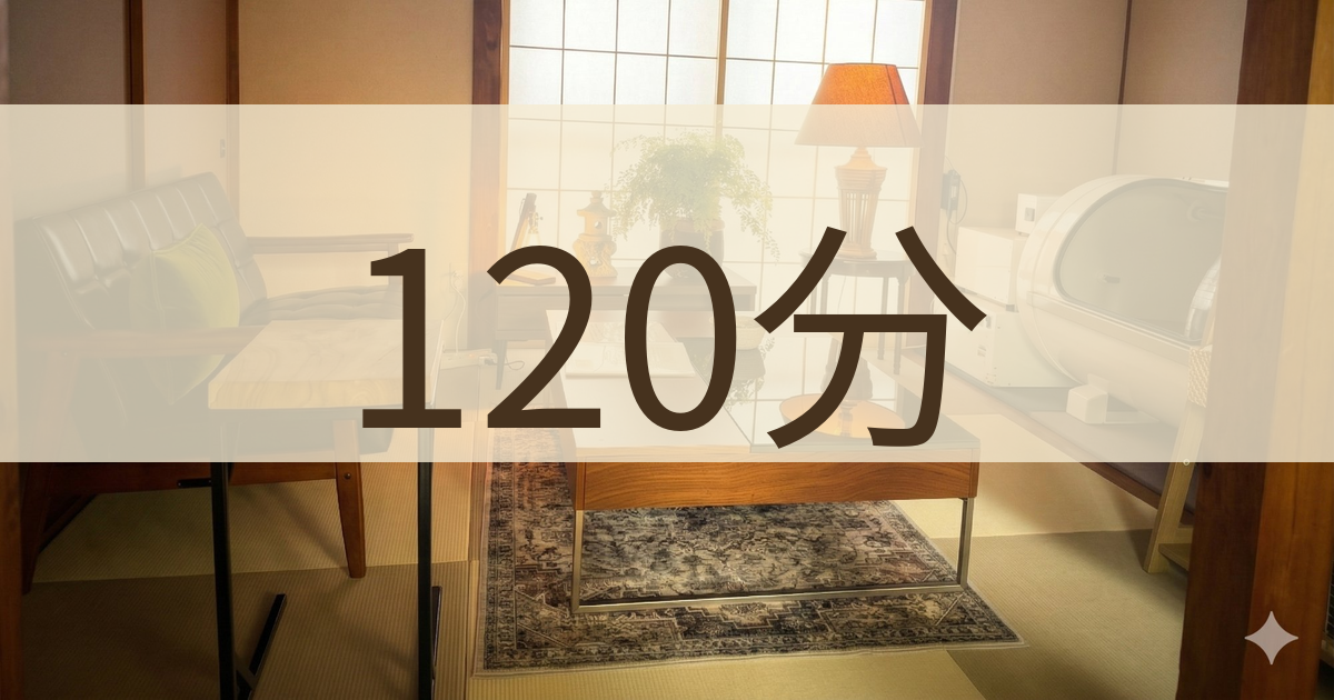 【ペア利用OK】120分