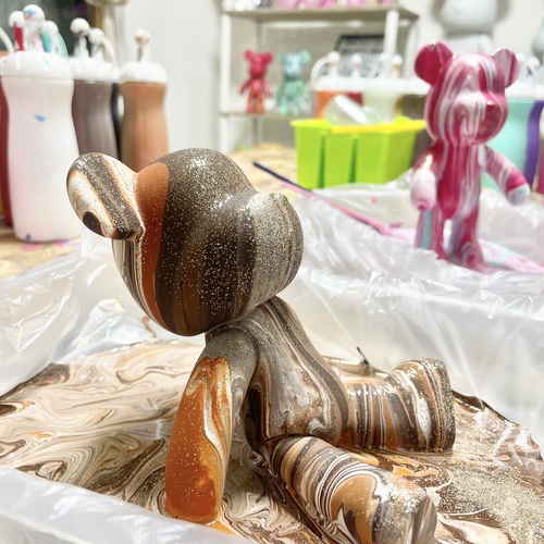 【たーぼっちゃま】ベアアート アート クマ 熊 フィギュア 33cm くまクマ熊ベアー ユナ ホワイトVer. フィギュア 美少女