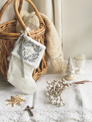 ｛刺繍とお菓子｝ノエルな靴下オーナメントを作る会