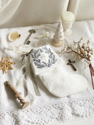 ｛刺繍とお菓子｝ノエルな靴下オーナメントを作る会