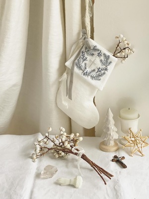 ｛刺繍とお菓子｝ノエルな靴下オーナメントを作る会