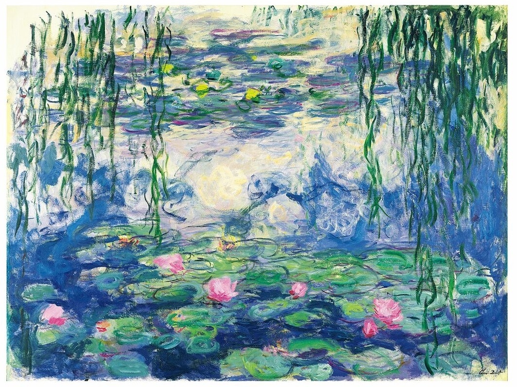 純粋な手描きの油絵 モネ スイレン 応接間掛画56 純粋な手描きの油絵 モネ スイレン 応接間掛画56