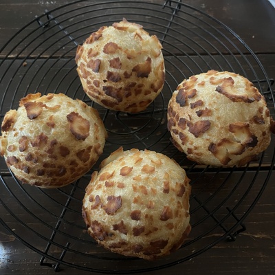 爽やかパインクリームのタイガーダッチブレッド＆もっちりカラフルピッツァ、パラダイス酵母ストレート法で2種のパン！