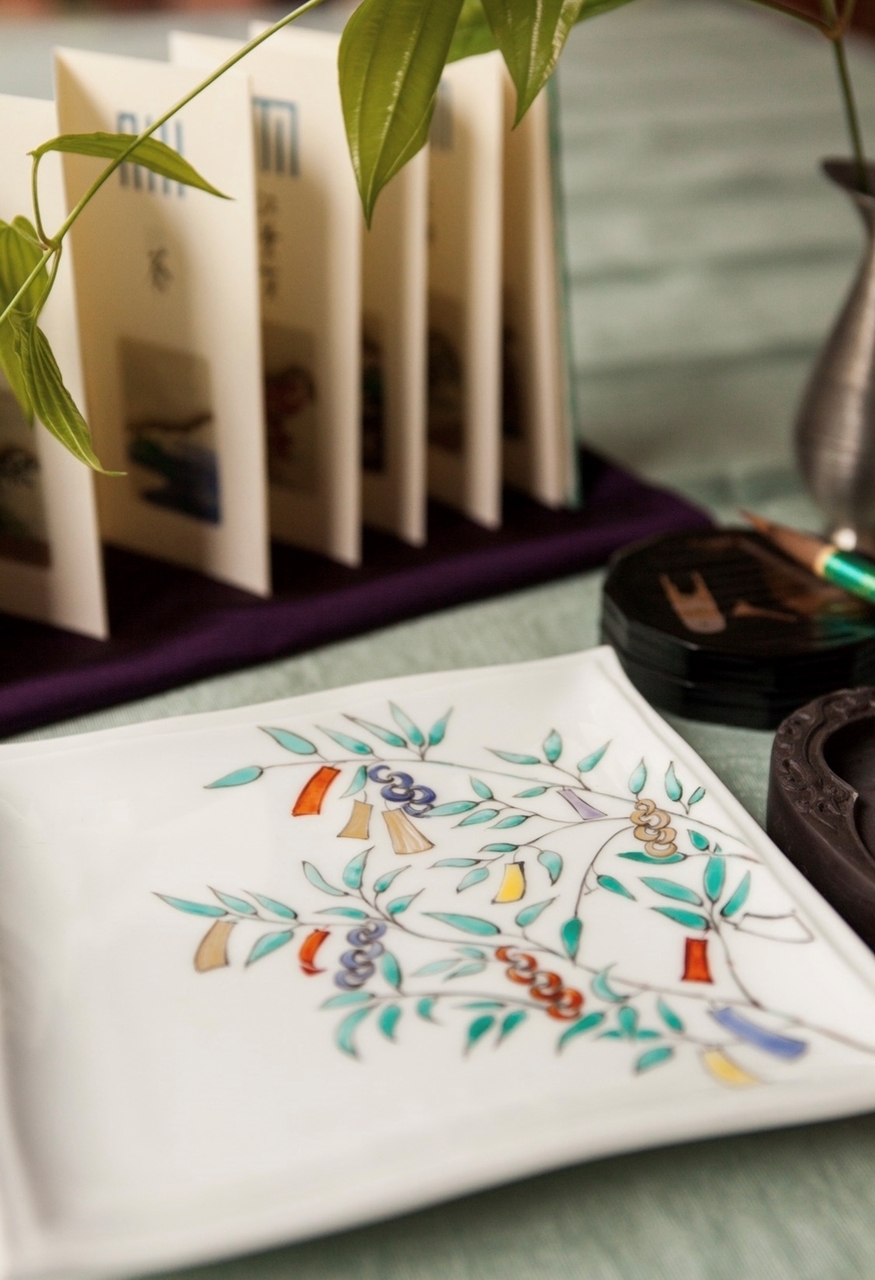 《錢屋塾》文化講座　ゑ峰　伊賀 恵理子先生に学ぶ有田焼色絵付け～7月の節句『七夕』～