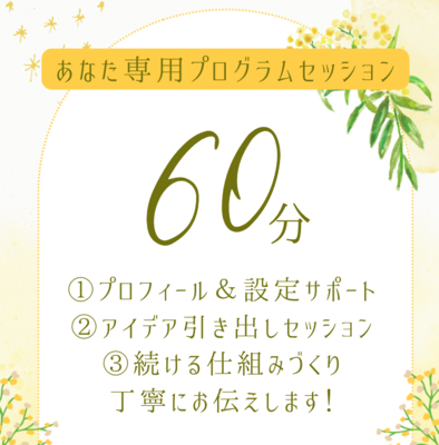 【あなた専用プログラムセッション】｜Chikalyn（ちかりん）