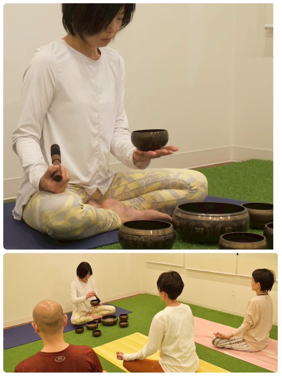 リラックスヨガ(シンギングボウル) 担当:Mika レベル☆~☆☆