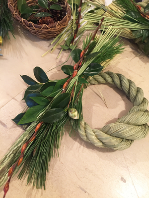 島根県石見地方 オリジナルしめ縄飾りレッスン2025