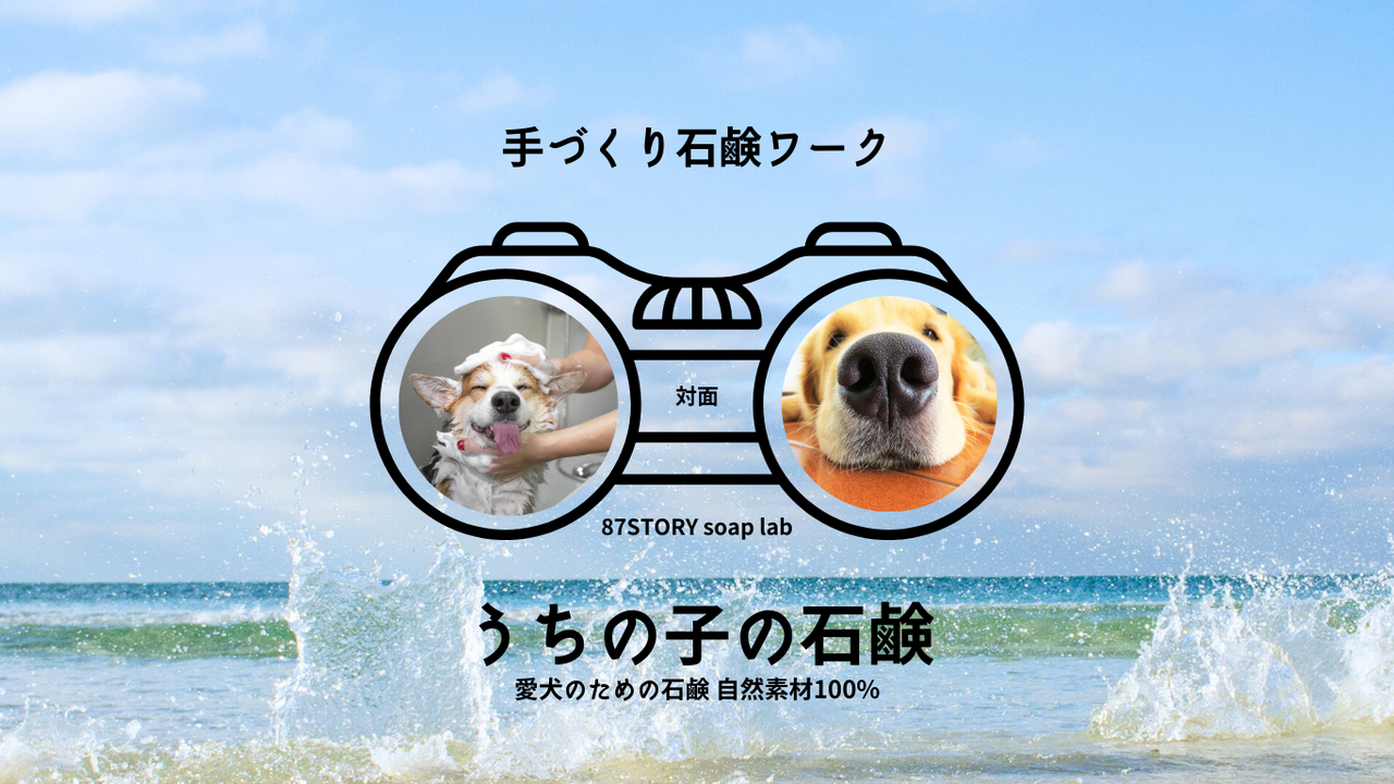 犬用アロマシャンプーバー手作り石鹸ワーク｜対面｜無添加オーガニックスペシャルケアで毛並み艶出し