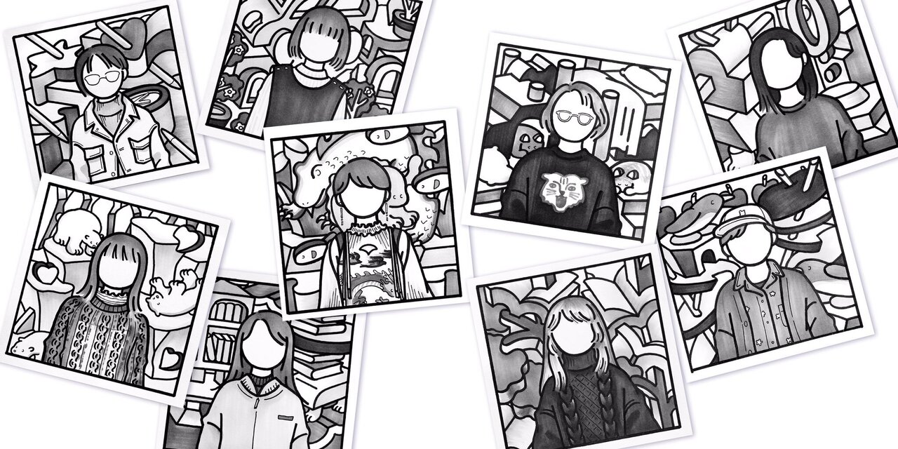 millitsukaの顔のない似顔絵(＠池尻大橋 CHICABA)