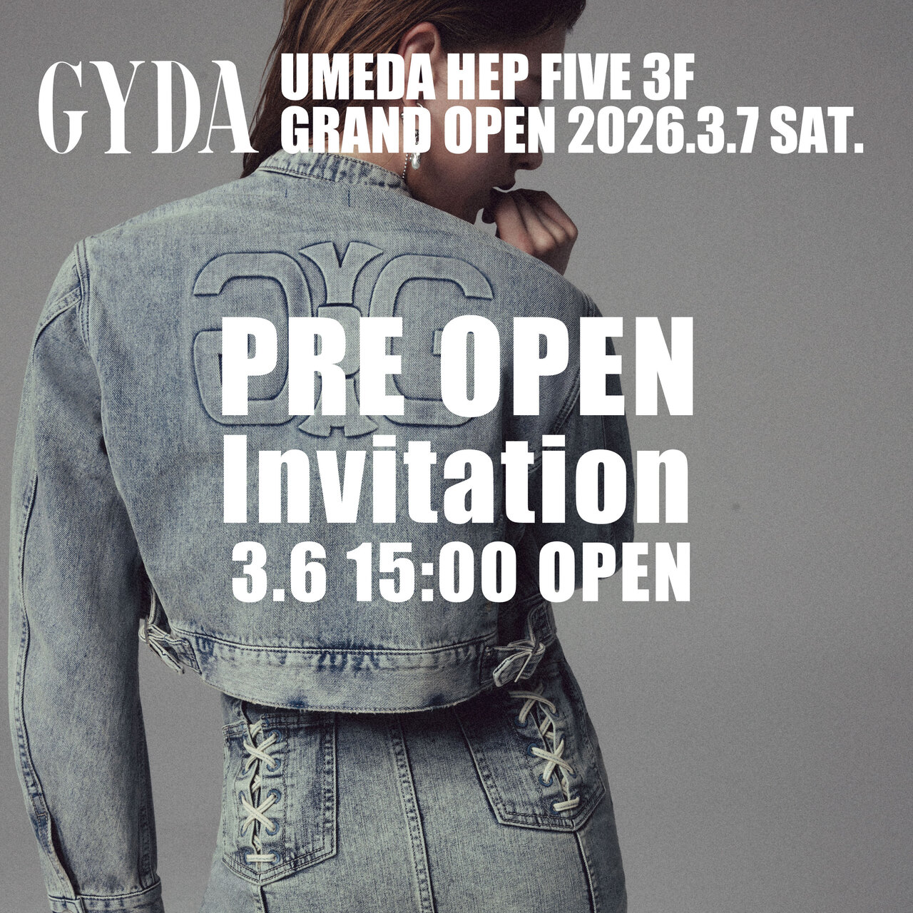 GYDA  「梅田HEP FIVE店」プレオープン