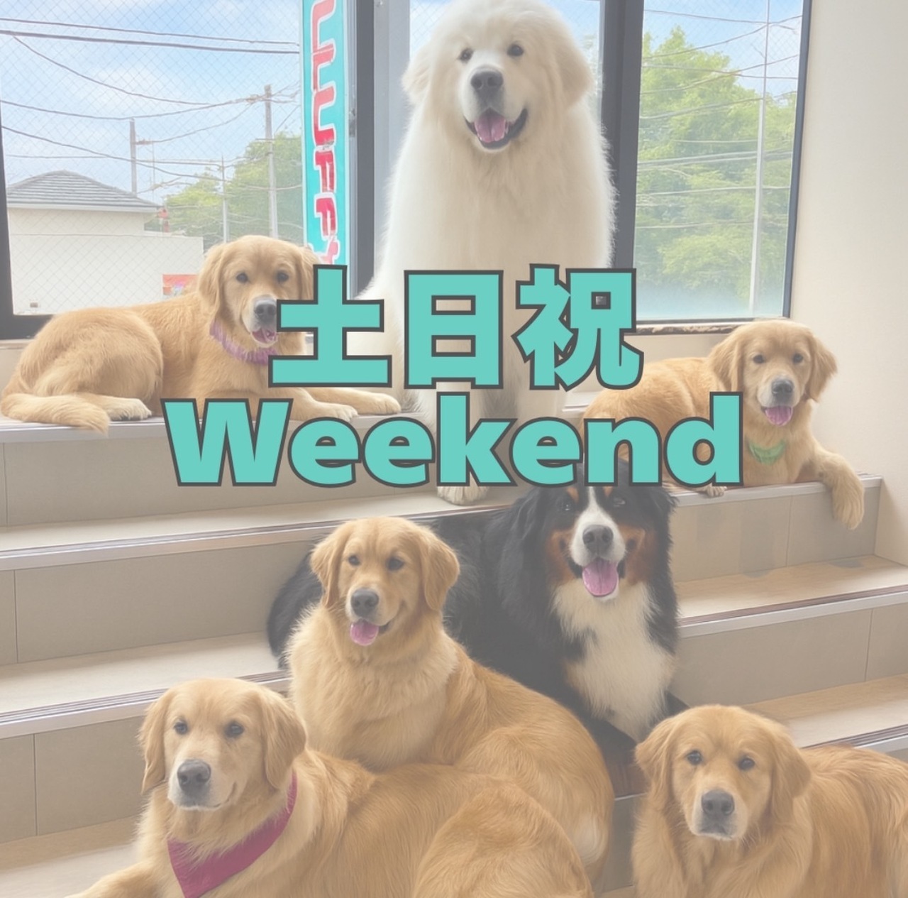 【土日祝】大型犬１３頭とモフモフ体験🐶⭐️
