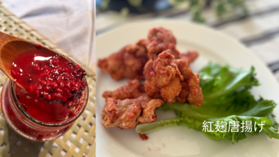 台湾の紅麹＊ひしおの麹でひよこ豆の味噌づくりワークショップ＆紅麹ランチ