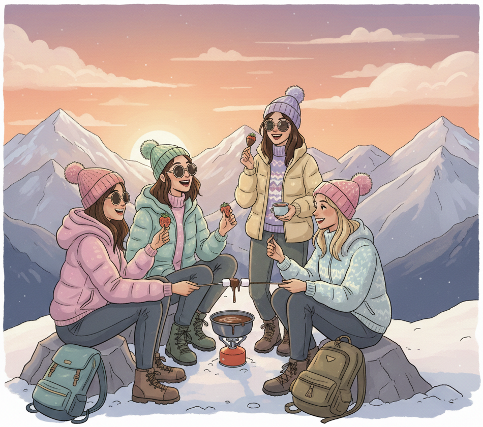 バレンタインデーお楽しみ企画あり🍫白馬山と毛無山をハートで繋ぐ❤︎