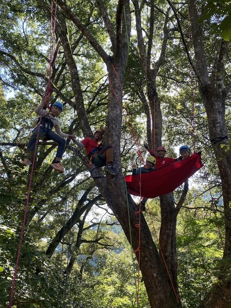 ツリークライミング体験　inもとやま花まつり