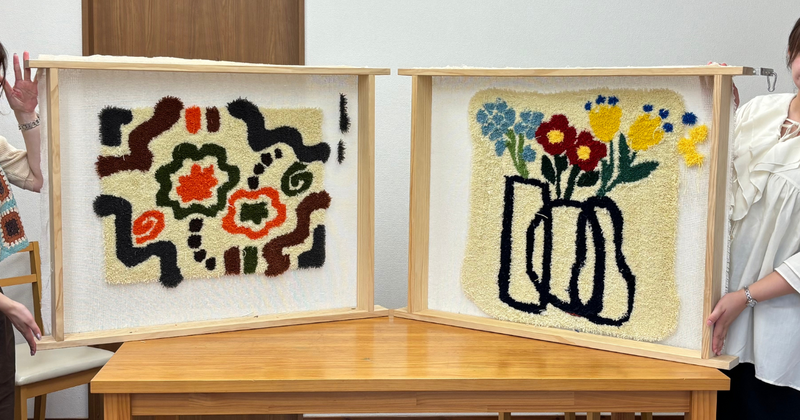 オーダーラグ受付中⭐︎ 世界に一枚だけのオリジナルラグ オリジナルラグ制作コース】60cm×60cm Tufting Workshop