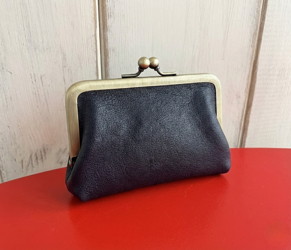 《錢屋塾》春財布🌸本革で作るがまぐち講座～カードも入るがま口～