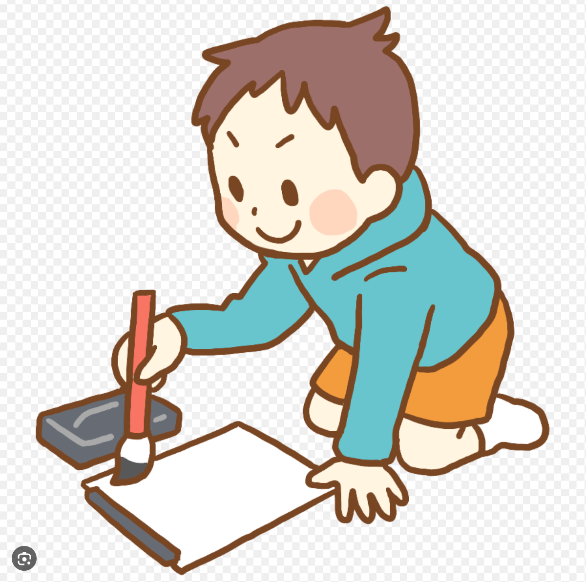 書初め練習会　(１日目・練習日　12月24日・26日)