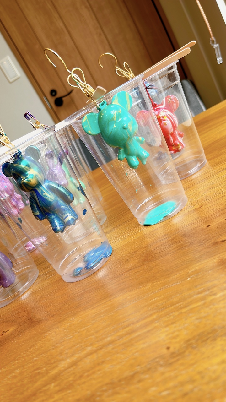 巨大ベアー＆キーホルダー ポーリングアート　ワークショップ