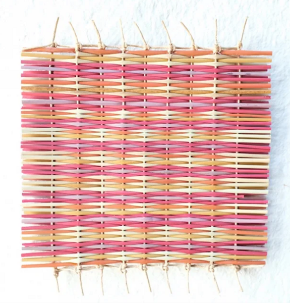  国産い草をつかってコースター作り