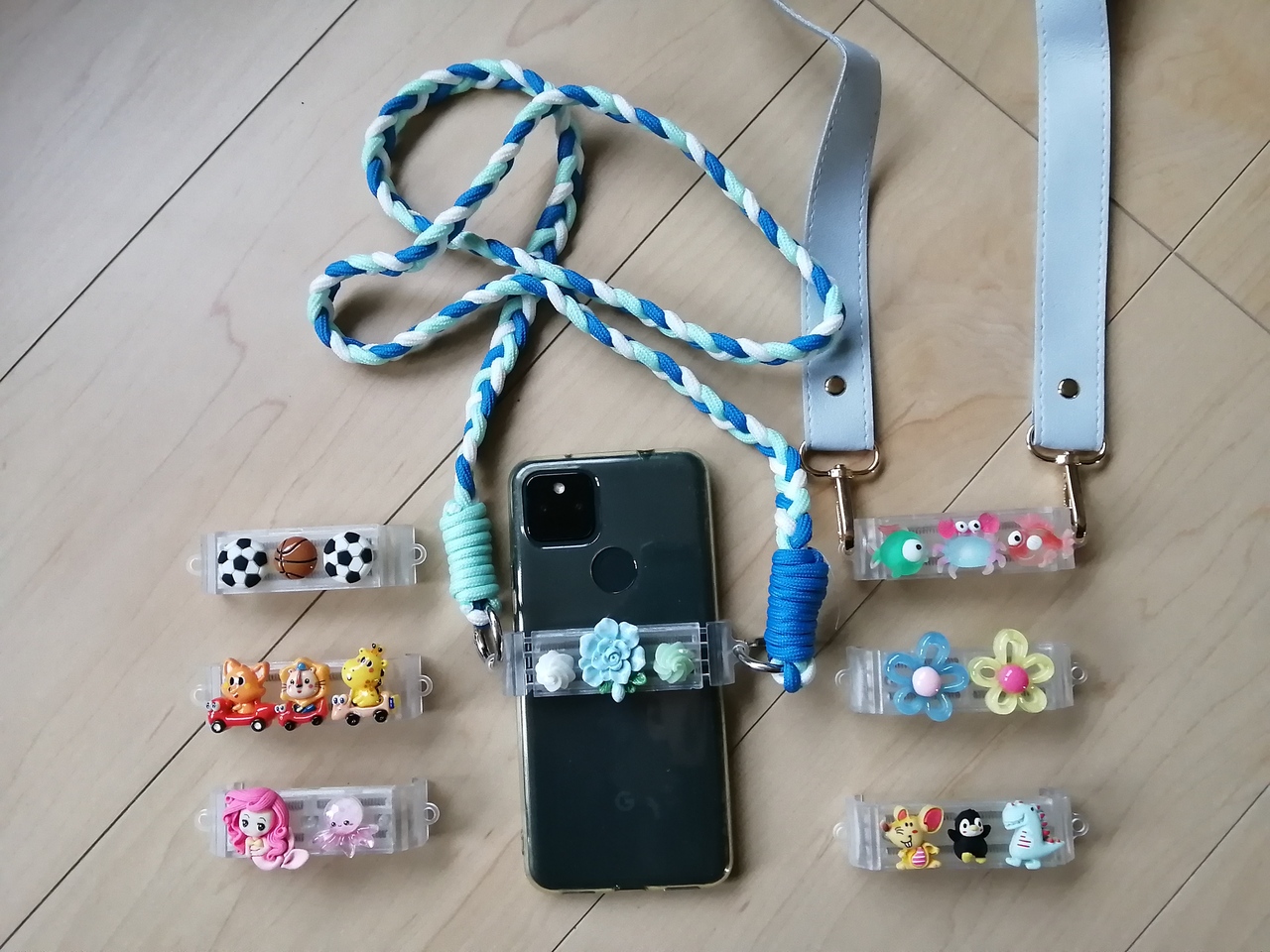 スマホクリップ作り(ショルダー付)