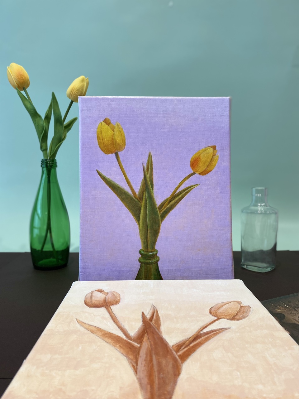 【Itoya Workshop】　 リキテックス・アクリル絵具講座　-花を描く  カマイユ技法-