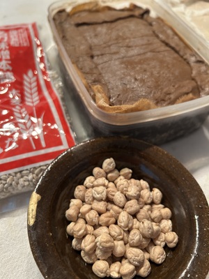 絶品！！🌿ひよこ豆の松味噌仕込みと味噌ガトーショコラ