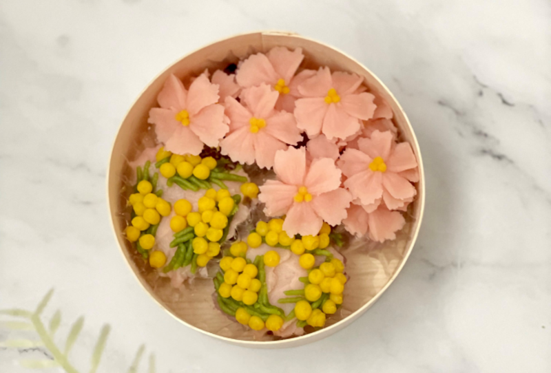 【二次予約】桜とミモザの花おはぎレッスン：講師：和菓子教室SHIRO　斉藤あかり先生