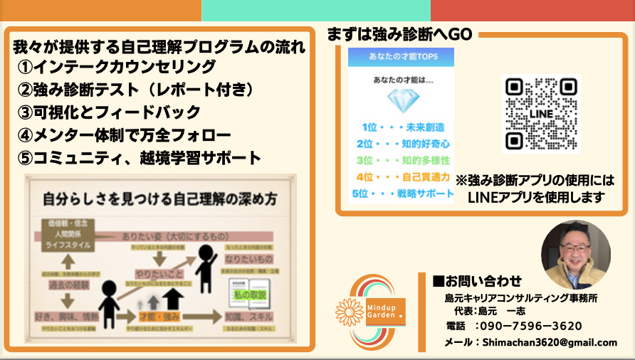 「キャリア自律に向けた”強み発見”自己理解セッション」予約ページ(オンライン可)