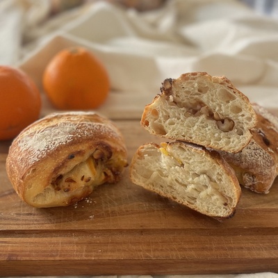 パラダイス×バジル酵母ストレート法で2種のパン！塩バター丸フランス＆サルシッチャジェノベーゼ